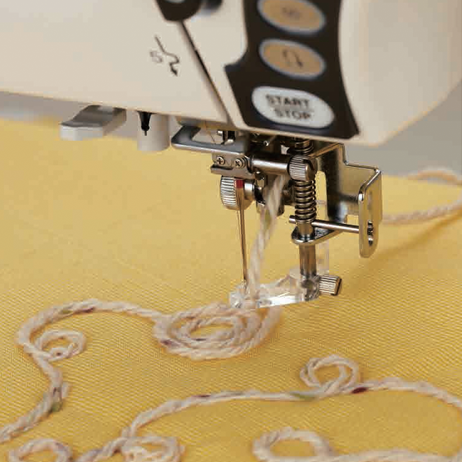 Free motion couching foot